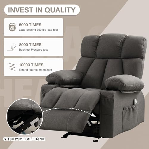 Sillón reclinable ergonómico negro miniatura 4