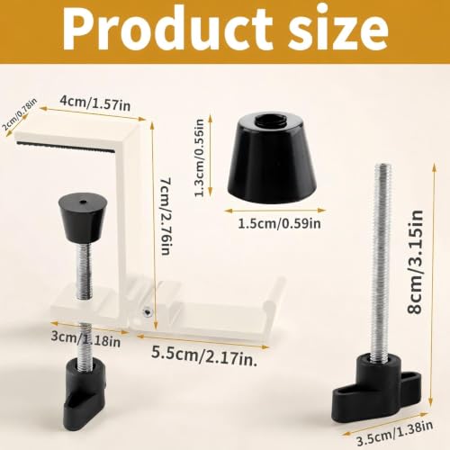 Image of JAKO Headphone Stand for Desk, Aluminum Alloy Foldable Headphone Holder - Headset Stand Hook Mount, PC Gaming Headset Holder Under Desk Clamp for Office, Computer, Student Class Table (Beige)