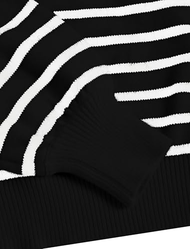 Image of ZAFUL Women's Cropped Sweater V-Neck Long Sleeve Pullover Jumper Knit Top | Crop Length, Ribbed Knit, Double V design, White sweater, Raglan sleeves, lantern sleeve, Fall & Winter, Loose fit, Oversized