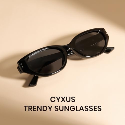 Cyxus Small Cateye Sunglasses for Women UV Protection Fashion Ultralight PC Frame Ladies Shades 11472
