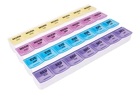 Pill Medicine Organizer Reminder Storage Box for 28 Days or 4 Weeks Pill Boxes-image-39