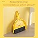 Broom Dustpan Suit Cartoon Duck Dormitory Debris Brush for Indoor Outdoor Traveling Camping Portable