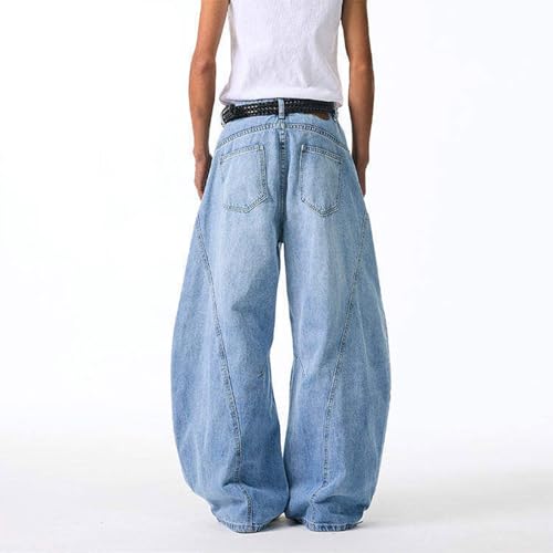 Men's Jeans Relaxed Fit Fashion Baggy Y2k Ripped Denim Pants Casual Wide Leg Cargo Trousers 90s Streetwear Sweatpant3