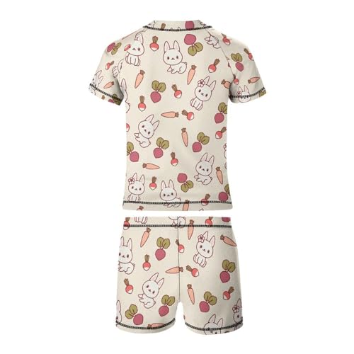 Bunny Rabbit with VegetablesChildren's Swimsuits Boys Two Piece Suit7-9Y（120cm）4