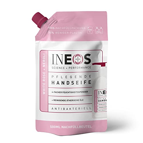 INEOS Antibakterielle & feuchtigkeitsspende Handseife mit Rose + Neroli - 500 ml -Nachfüllpackung Cover