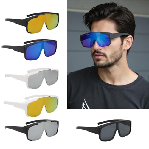 Light Weight Cycling Glasses Sports Sun Men Wrap Around Fit Over Fishing Driving Goggles Easy4