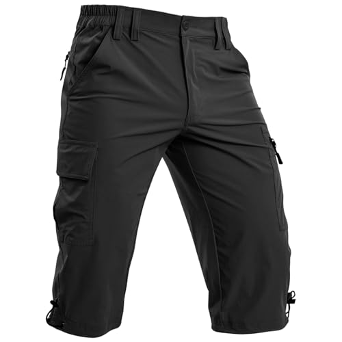 Short cargo pour homme respirant et extensible à poches multiples pour la randonnée