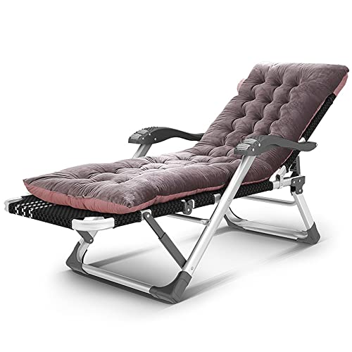 Chaise longue inclinable 15 vitesses avec coussin en coton moelleux - 2