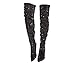 Rhinestone Thigh High Over The Knee Fashion Boots for Women Black-10