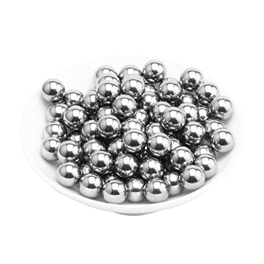 Modonghua Bolas De Rodamiento De Diámetro, Cuentas De Acero Inoxidable, 2 Mm, 3 Mm, 4 Mm, 5 Mm, 6 Mm (4 Mm, 50 Unidades)