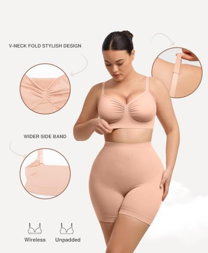 Image of Lover-Beauty Bralettes for Women Wireless Stretch Unlined Everyday Bra