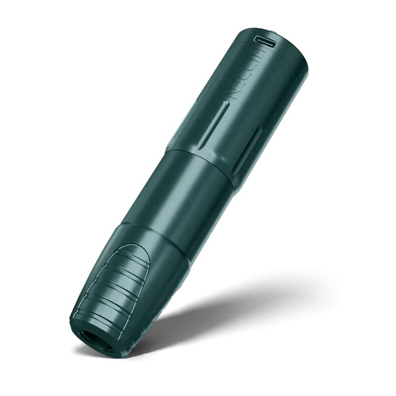 Wireless Tattoo Gun,HIDDEN Wireless Tattoo Pen with 1800mAh Battery Capacity,Aviation Aluminum for Tattoo Pen(OG-Cyan)