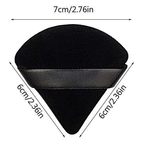 Lricxfang 15 Pcs Triangle Powder Puff, Puffs For Face Makeup Pure Cotton Puff Soft Velour Loose Mineral Body Cosmetic Foundation - Wet & Dry Beauty Tools #TOP4