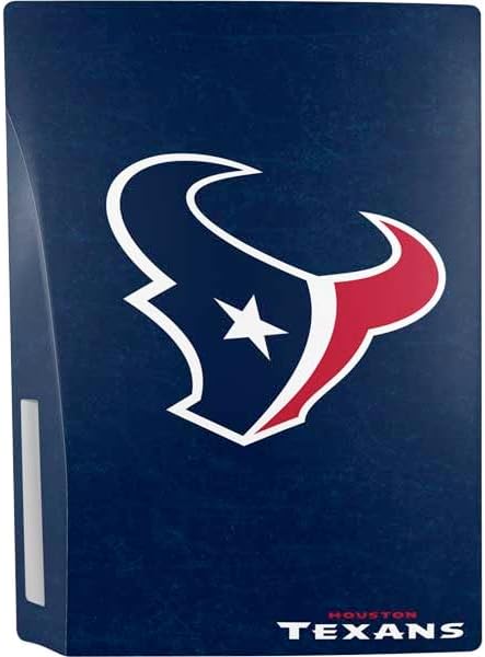 Vista 43 de Skinit Calcomanía para juegos compatible con PS5 Bundle – Diseño de logotipo grande con licencia oficial de los Houston Texans de la NFL Azul
