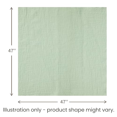 Image of Konssy Muslin Swaddle Blankets for Girls Boys 2 Pack, 100% Cotton Receiving Baby Blanket Large 47 x 47 inches, Soft Breathable Swaddling Wrap for Unisex Newborn (Woodland,Sage)