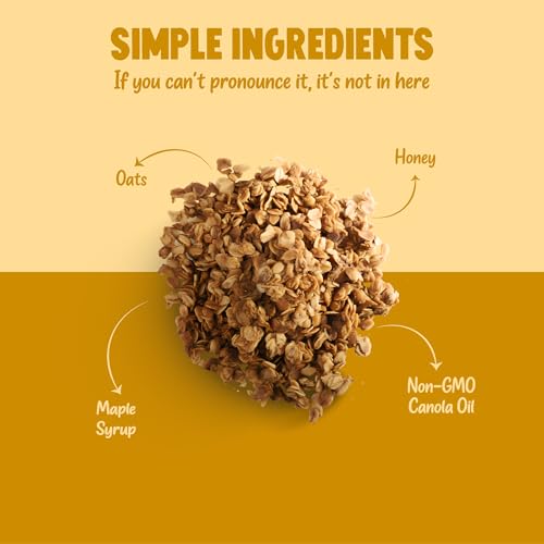 Image of Kelly's Four Plus Granola Cereal | Honey Maple Healthy Granola for Yogurt | Hand Made Snacks for Breakfast - 12 oz