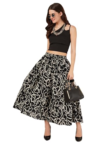 Image of COTLAND Fashions Jaipuri Cotton Printed Flared Palazzo Pants for Women