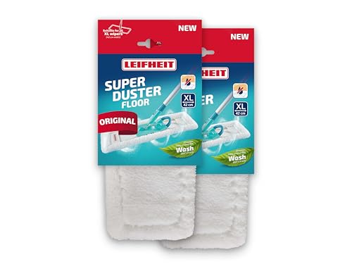 Leifheit Set de 3 Fundas para Profi XL, Limpieza de Suelo en seco y húmedo, 3 Fundas Diferentes: Micro Duo, SUPERDUSTER Floor y Super Soft, atrapapolvo