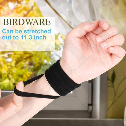 Image of BIRDWARE Black Hair Ties for Women Girls, Seamless Thick Black Hair Band, Multi color Elastic Hair Ties No Damage Ponytail Holder (30Pc Multi colour Ring)