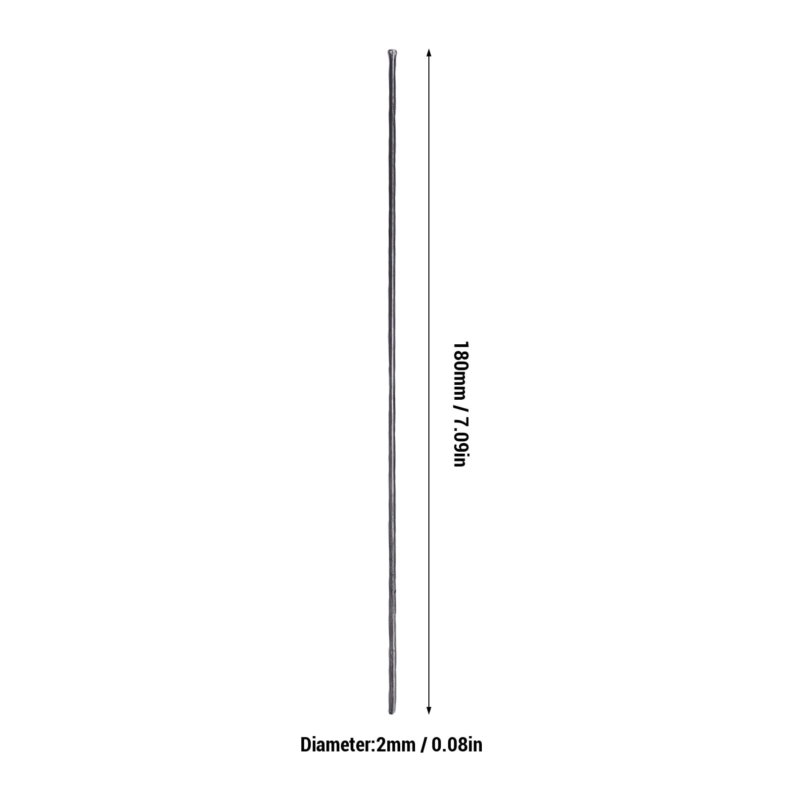 Agujas de Reemplazo de Punta de Cincel de 100 Piezas, Agujas de Descalificación Neumática de Acero de Tungsteno de 2 Mmx180 Mm para Escalador