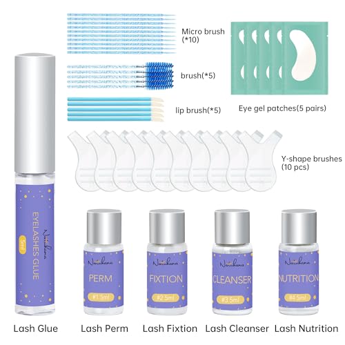 NATUHANA Lash Lift Kit and Eyebrow Lamination Kit,Instant Eyelash Curling Lash Extension Set,Semi-Permanent Eyelash Curling Perming,Suitable for Beginner,Professional,DIY Home or Salon — view 3