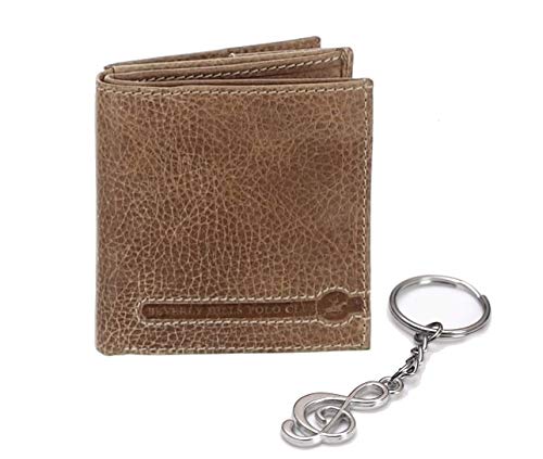 Cartera hombre Beverly Hills Polo Club con monedero, billetes, tarjetas de crédito, piel de primera elección + llavero de regalo