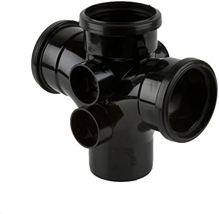 FloPlast 92.5 Degree Double Branch Black Soil