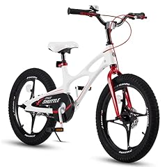 RoyalBaby Space Shuttle Kinderfahrrad Jungen Mädchen Magnesiumrahmen Kinder Fahrrad 18 Zoll Weiß