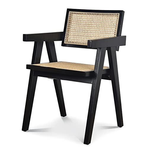 Opjet Chaise, Rotin, Noir, Midi