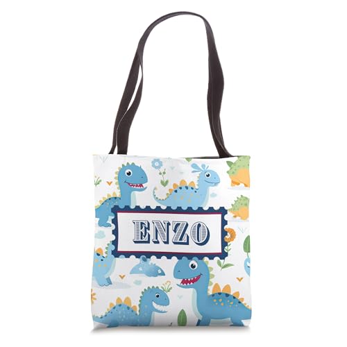 Dinosaur Dino TRex Personalized ENZO Tote Bag