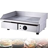 ZhlCrioxenic Kommerziell Elektrogrill, Plancha Grillplatte Elektrisch, Bratplatte Temperaturbereich 50-300° C, FüR Restaurants, KüChe, Gewerbe, Haushalt Usw 818-B