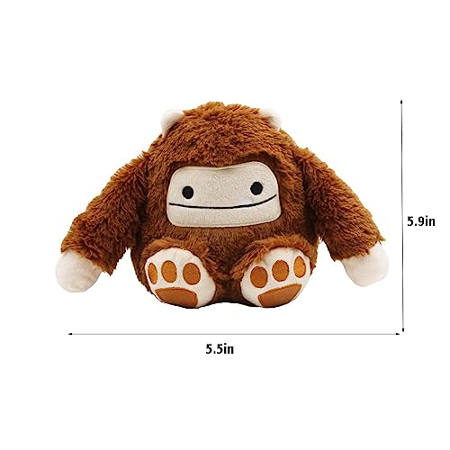 5.9inch Bigfoot Plush Toy Adorable Big Foot Plushie Cute Monster Stuffed Animal Doll, Brown, 5.9 inches - Image 2