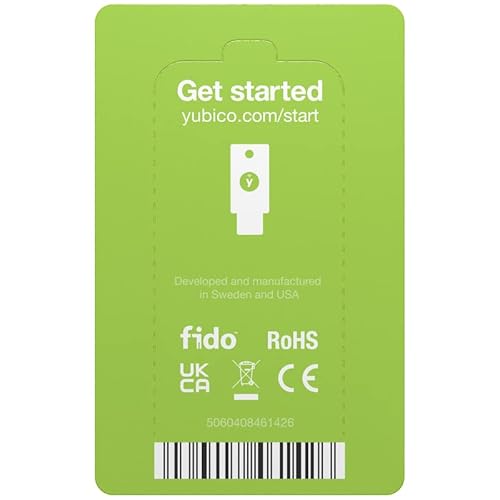 Yubico Security Key, Yubikey 5, Nfc Login, U2F, Fido2, Usb-A Ports, Dual Verification, Heavy Duty, Shock Resistant, Waterproof #TOP4