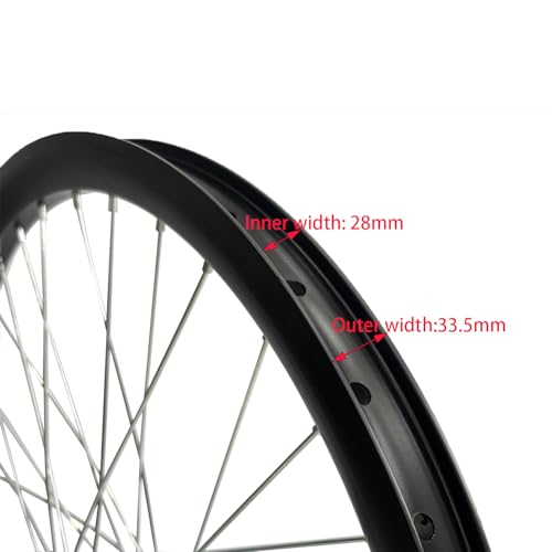 26\" Bike Wheel Rear Rim Double Layer Alum Alloy 12G 36 Spokes fit Cassette Flywheel, 26\" Bike Rim Rear for MTB/Road/Cruiser Bicycles