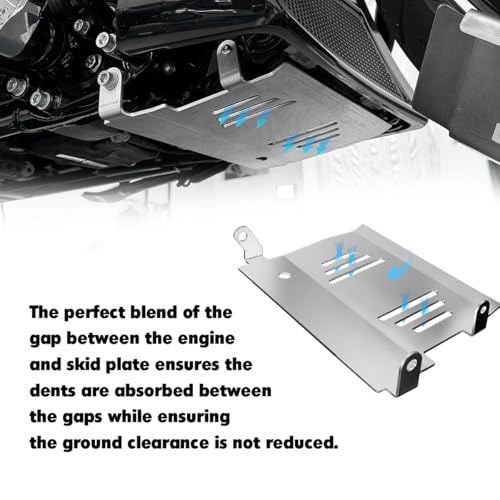 Image of Chrome Skid Plate Compatible for Harley Touring Road Glide FLTRX /FLTRXSTSE,CVO Road Glide FLTRXSE,Street Glide FLHX,Street Glide Special FLHXSE 2024-UP Lower Engine Chassis Protection