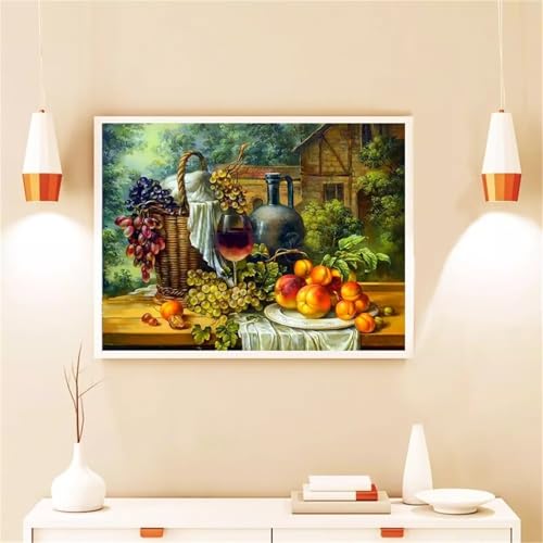 Kit Complet Peinture Diamant Verre à Vin Cadeau Créatif Broderie 5D Strass Carrés 80x100cm