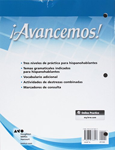 Avancemos! Level 1A + Vocabulary and Grammar Lesson Review Bookmarks: Cuaderno-Para Hispanohablantes (Spanish Edition) - Image 2
