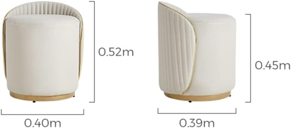 Taburete de maquillaje redondo y silla funcional de tocador para dormitorio de niñas 3