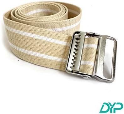 Physical Therapy Cotton Gait Transfer Belt with Metal Buckle Beige Color 60"