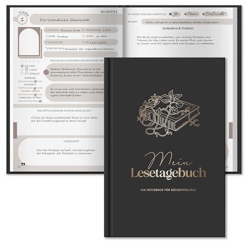 BIROYAL Book Journal 2026 fürs ganze Jahr 224 Seiten Reading Journal: 1 Buch pro Woche = 52 Bücher A5 Lesetagebuch Erwachsene & Buchjournal Buchclub Bücher zubehör Buch Gadgets