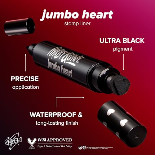 Lottie London Jumbo Heart Stamp Liner doble punta negro miniatura 5