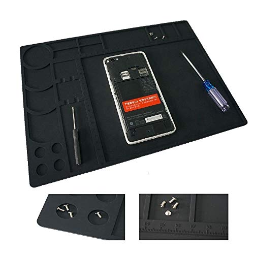 Soldering Mat Pad large Silicone Heat Resistant 932°F Welding Blanket Project Workbench Board Welding Blanket Electronics Mat for Heat Gun Soldering Iron Station Electronic Repair Kit (13