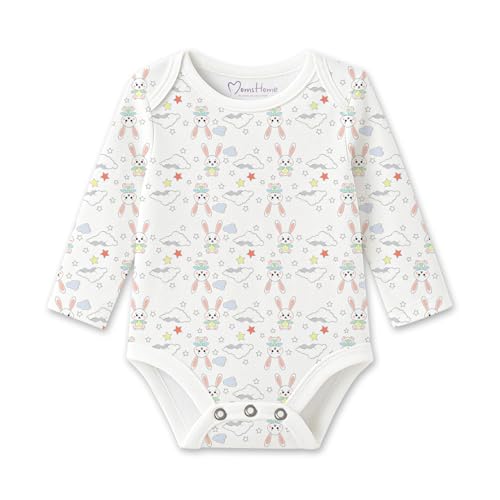 Image of MOM'S HOME Baby's Organic Cotton Soft Full Sleeve Onesie /Bodysuit | Multicolour | Pack of 3