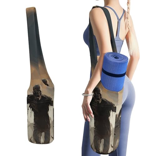 Tapis de yoga sac de rangement zombie en toile pour vos séances de fitness
