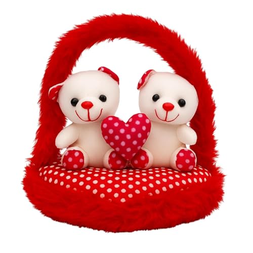Image of Plush Stuffed Animal Toy | Ultra Soft and Cuddly Teddy for Kids and Adults | Cute Hugging Doll for Gifting, and Bedroom Decor (Heart 2 Teddy Bear)