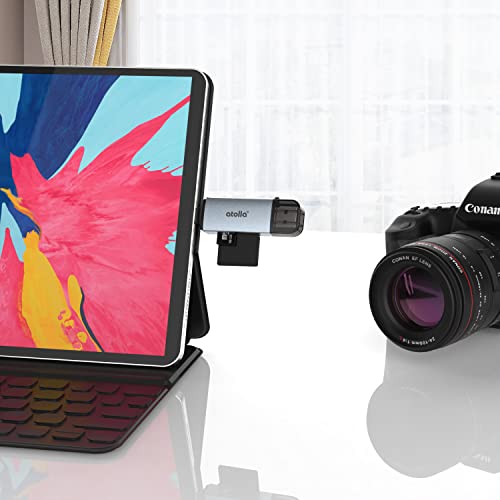 Atolla Sd Card Reader, Memory Sd Card Reader Usb C+Usb 3.0, Supports Sd/Mmc/Sdhc/Microsd/Sdxc, Compatible For Macbook Air/Pro, Ipad Pro 2020, Samsung Galaxy S21, Dell Xps And More #TOP5