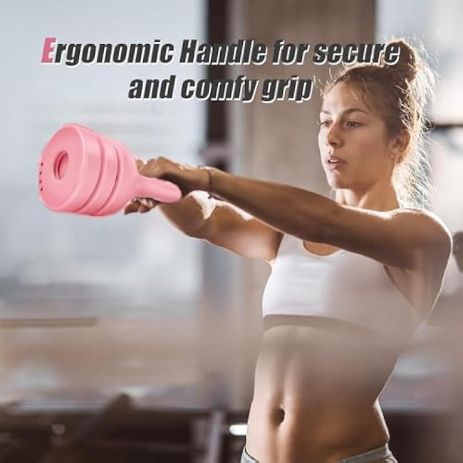 Adjustable Kettlebell Weight Set: 3-in-1 Kettlebells (5lbs 8lbs 12lbs) for Home Gym Full-Body Workout Strength Training Weight Loss | Good for Beginners