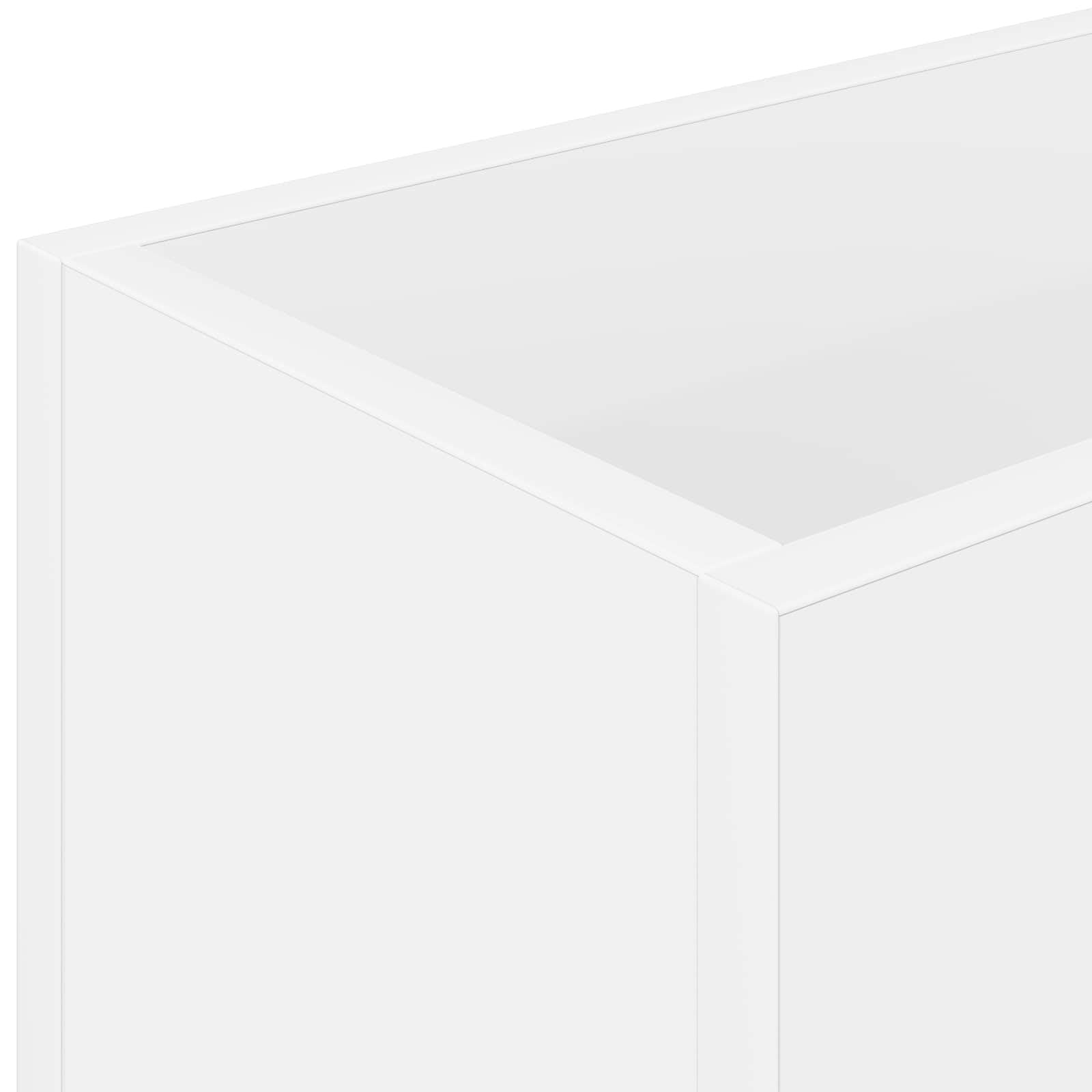 Portaombrelli rettangolare 40 x 20 x 55 cm in materiale di legno, elegante supporto per spazi ristretti e corridoio, porta ombrelloni in bianco