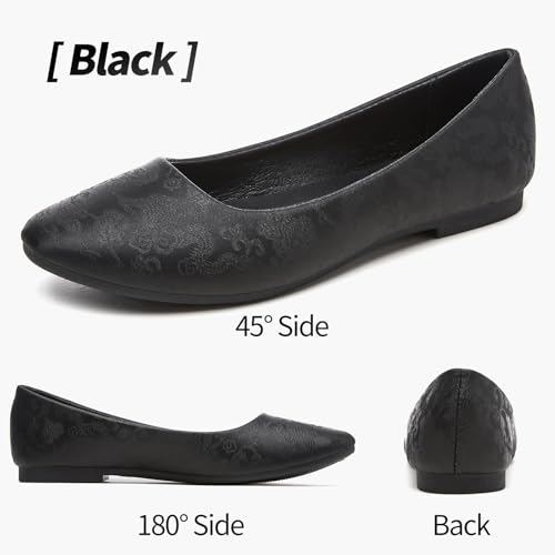 Image of Women's Ballet Flats Shoes Comfortable PU Leather Dress Slip on Shoes Teacher Business Casual