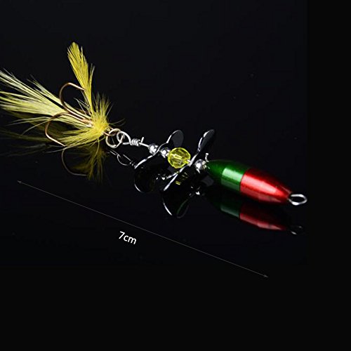 Leurre De Pêche à Hélice – Longue Moulage Spinner, Queue Truite, Coloris Vert/bleu P8252
